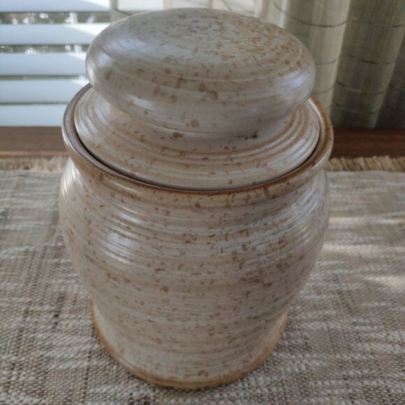 Beauce Art Pottery Canister Genin Trudeau Vintage Hand Thrown Cookie Jar 8.5" - Picture 13 of 15